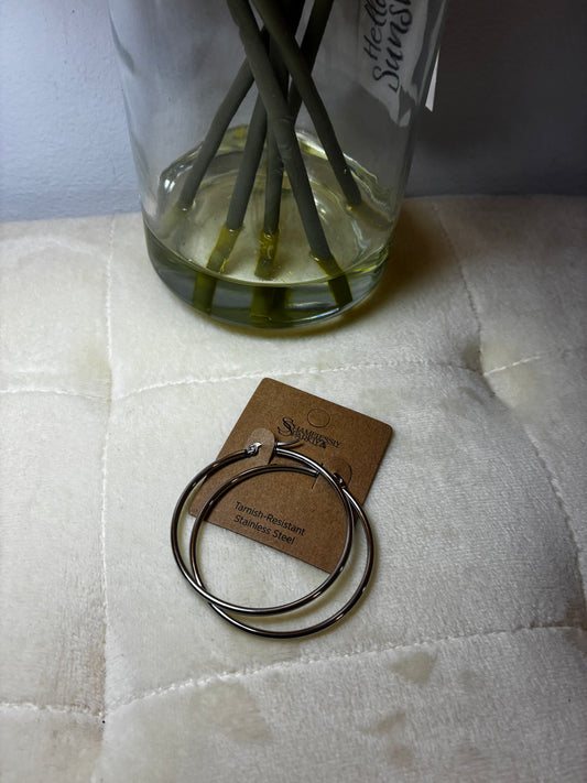 Silver Hoops