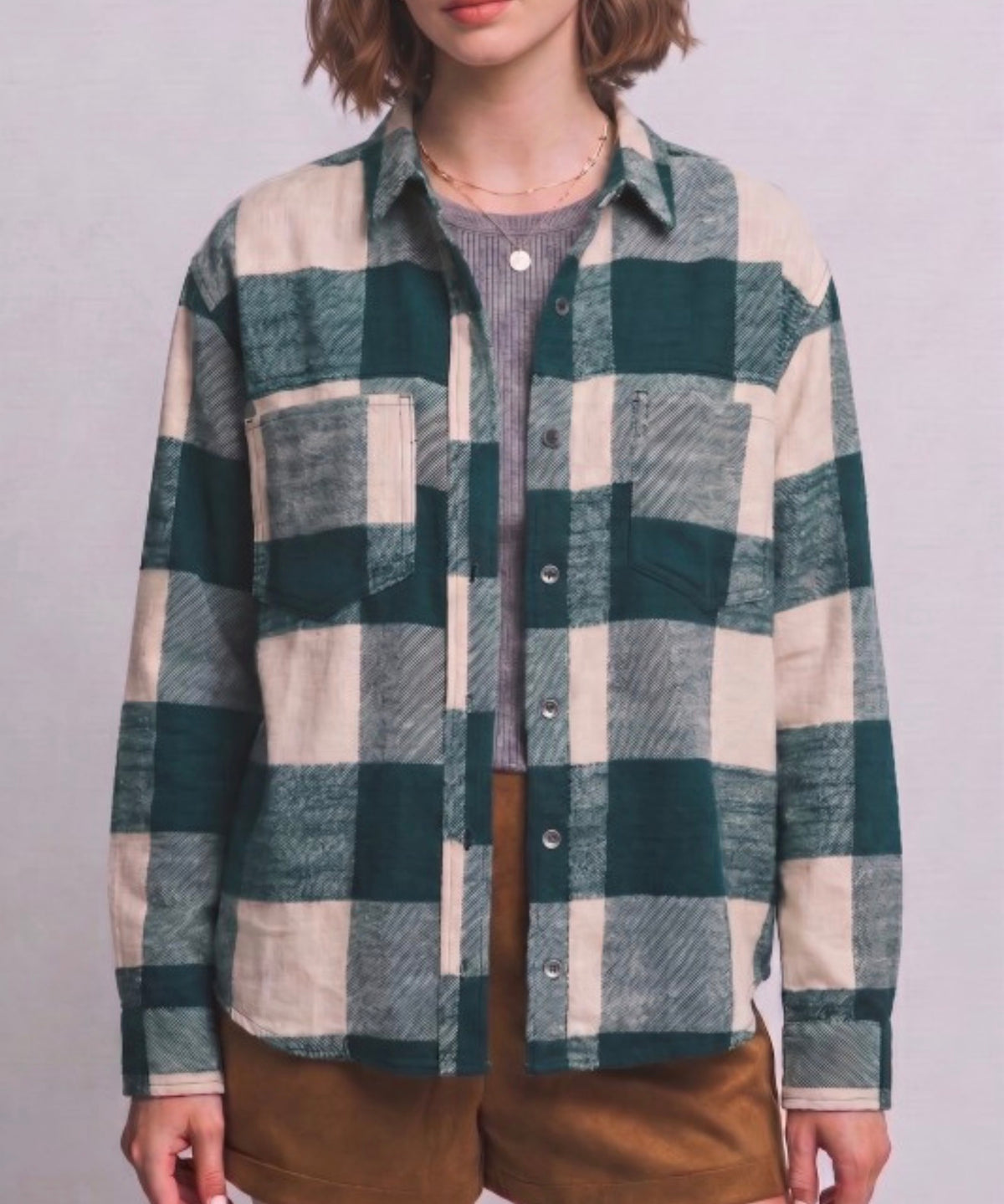 Jade Flannel Shirt (Green)