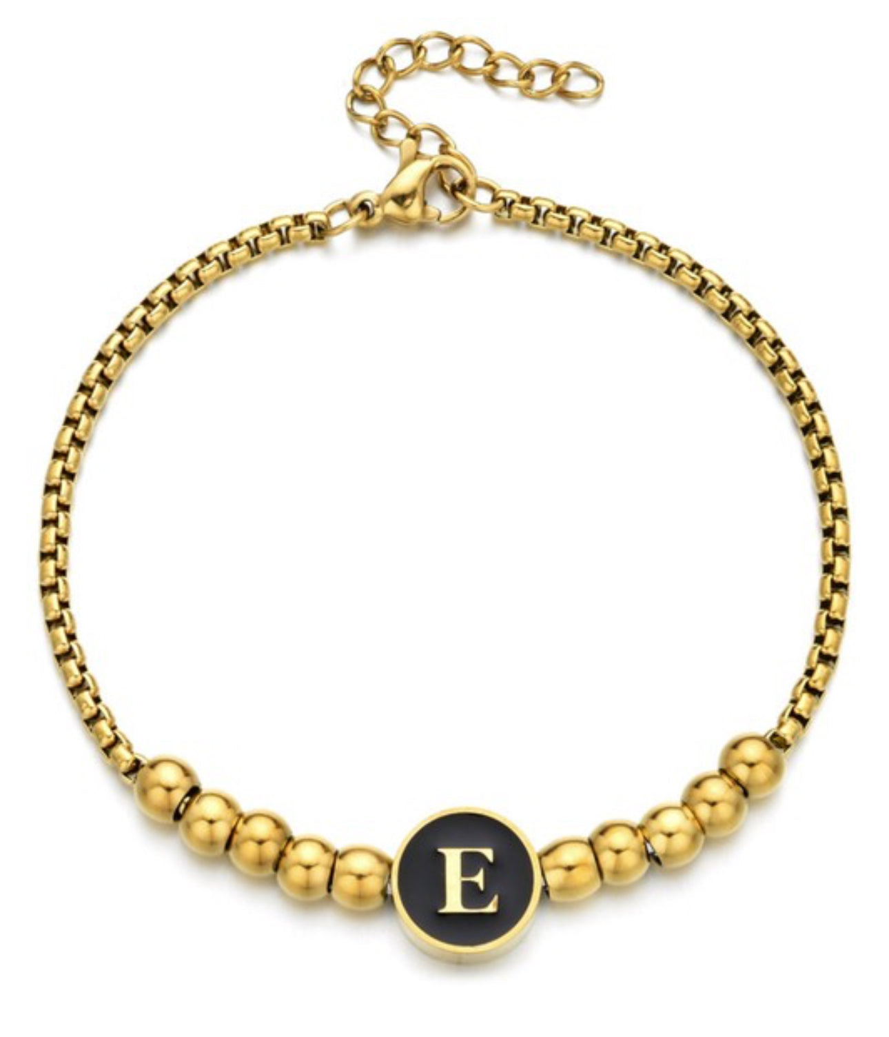 Initial Beaded Bracelet