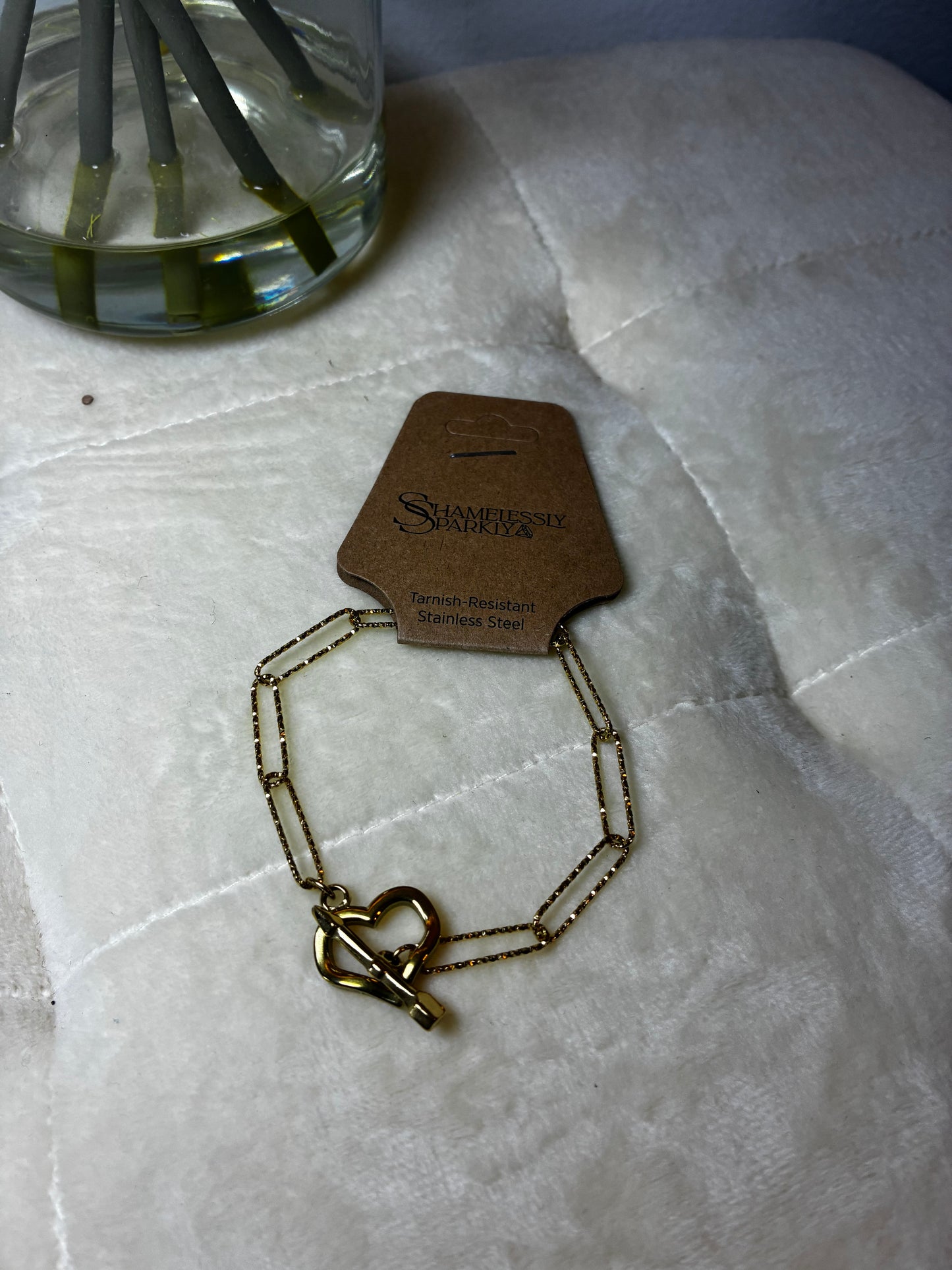 Hearted Paperclip Bracelet