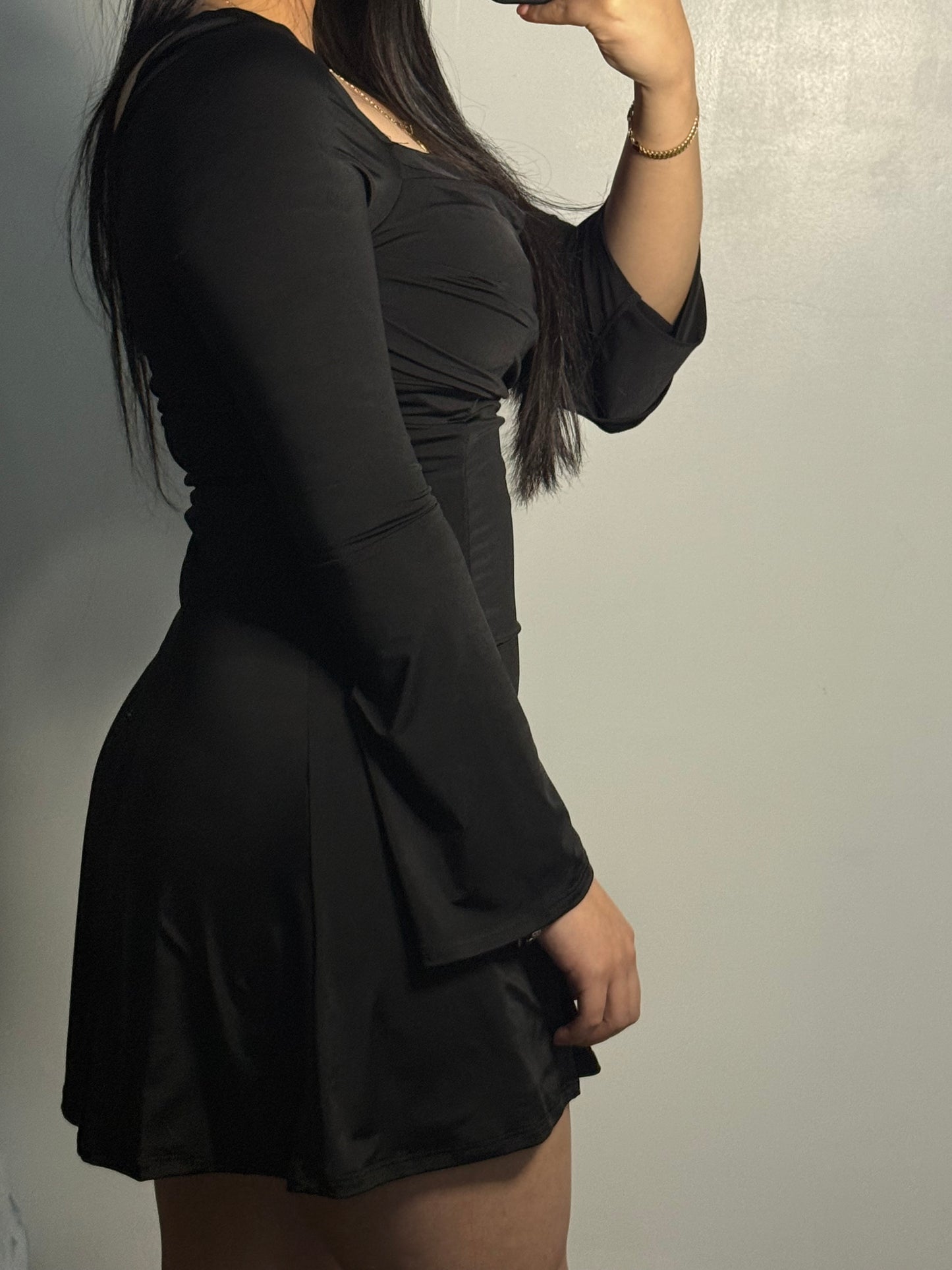 Rosy Bell Sleeve Dress