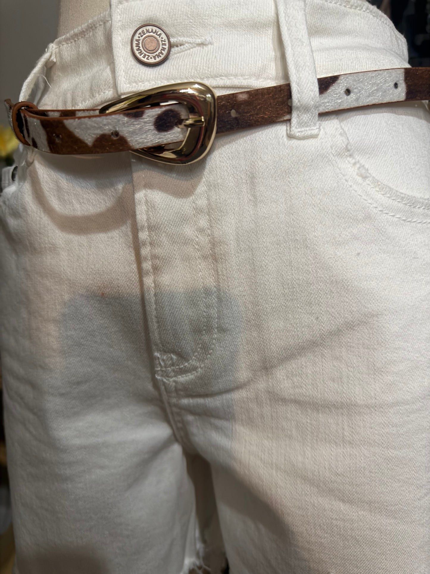 Cow Print Belt