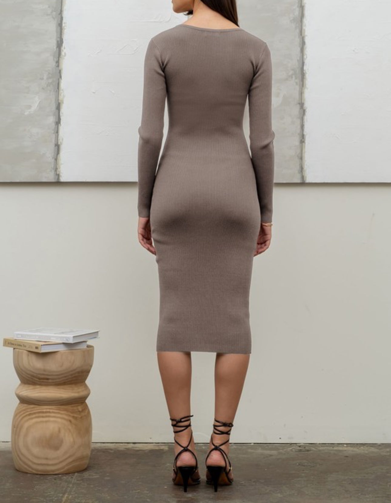 Henley Sweater Knit Dress