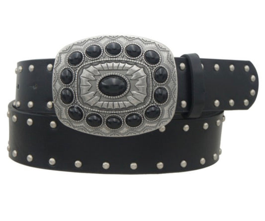 Rectangle Strap Belt (Black)
