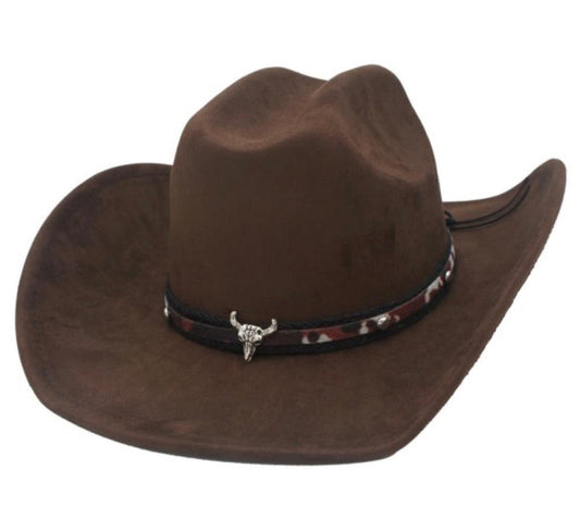 Longhorn Cowgirl Hat (Brown)