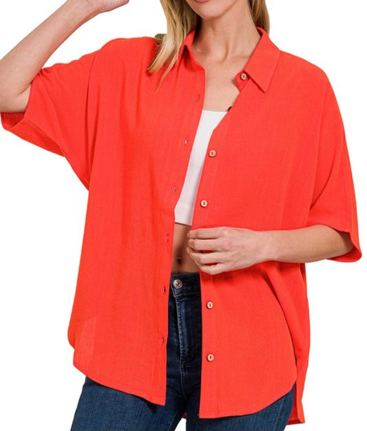 Linen Button Down Top