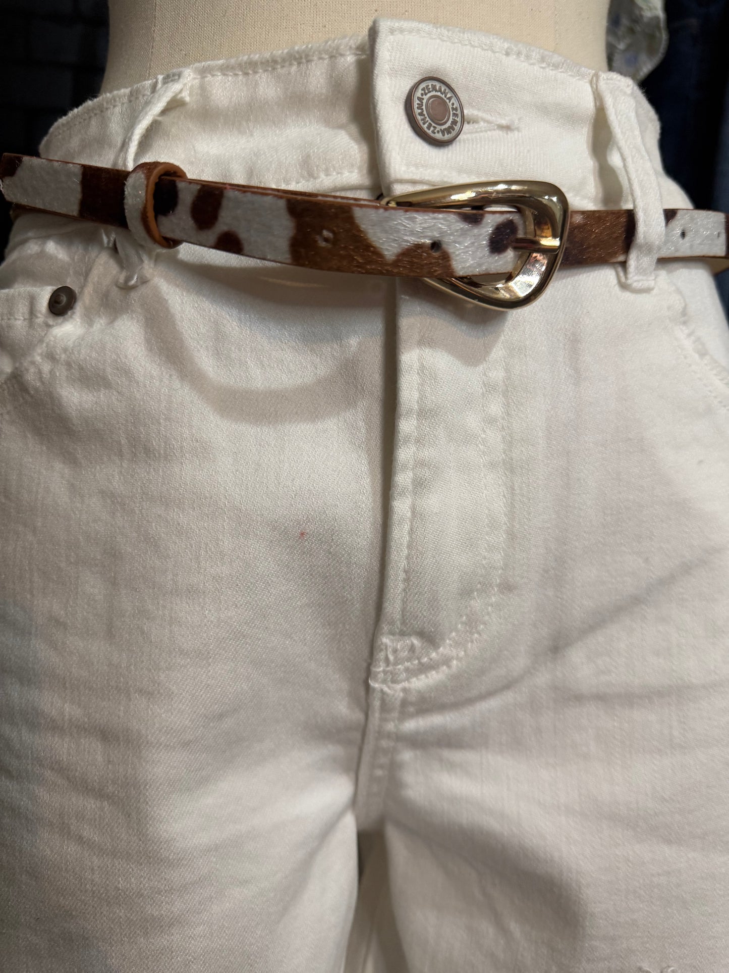 Cow Print Belt