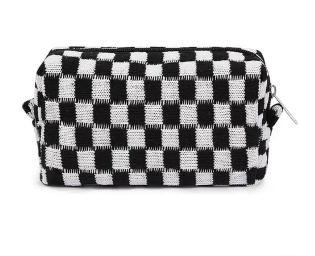 Checkers Makeup Bag