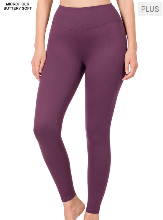 (PLUS SIZE) Microfiber Leggings