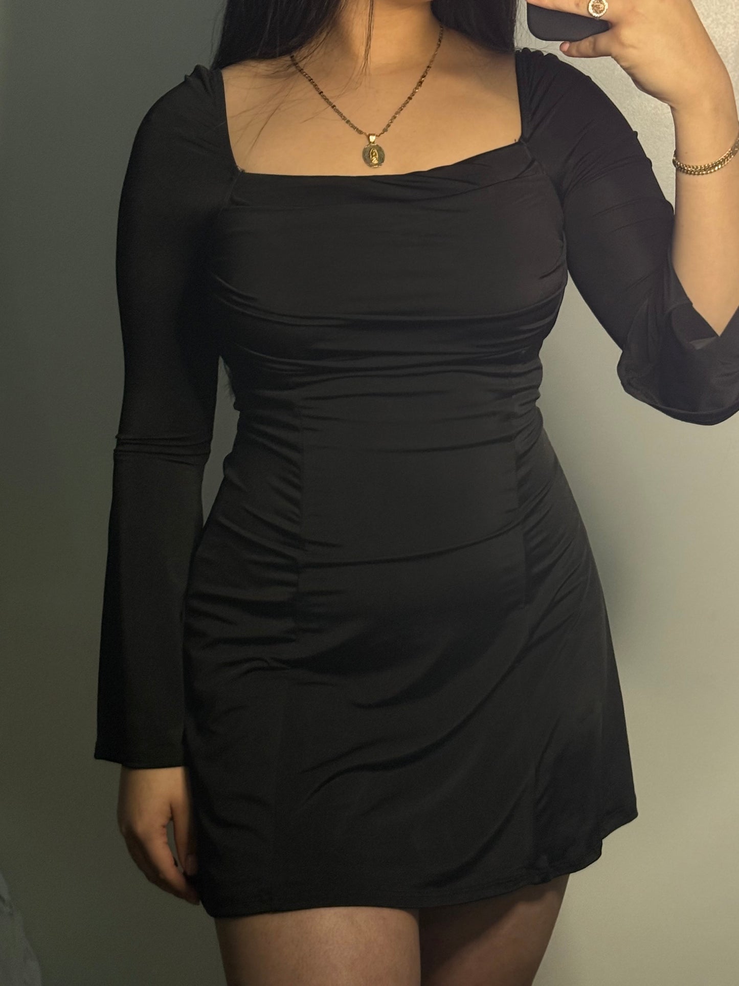 Rosy Bell Sleeve Dress