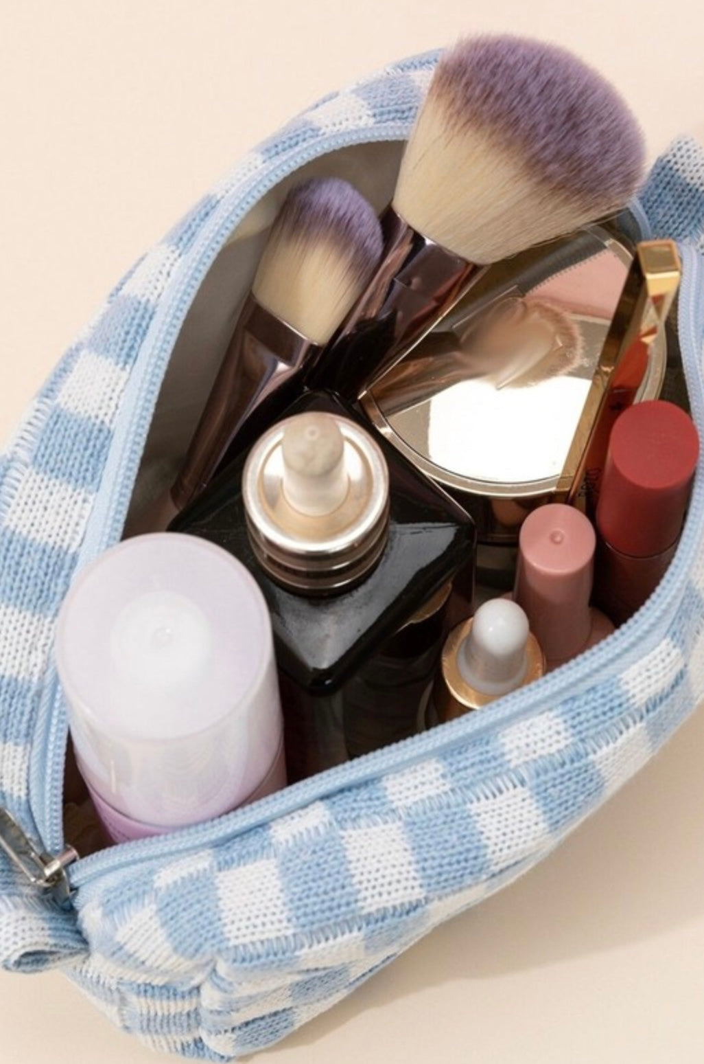 Checkers Makeup Bag