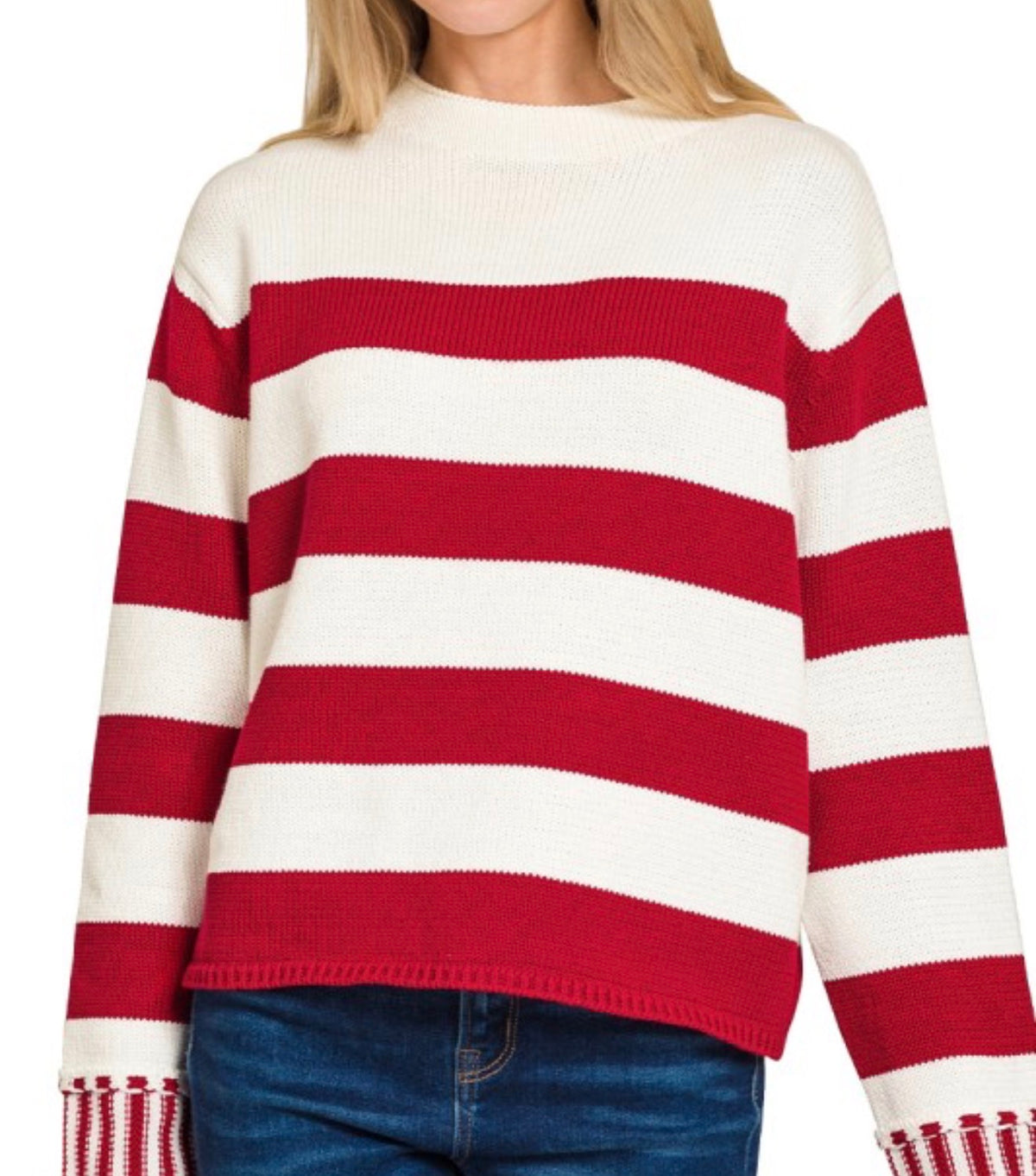 Striped Sweater (Red)