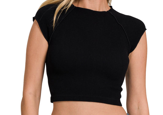 Black Cropped Top
