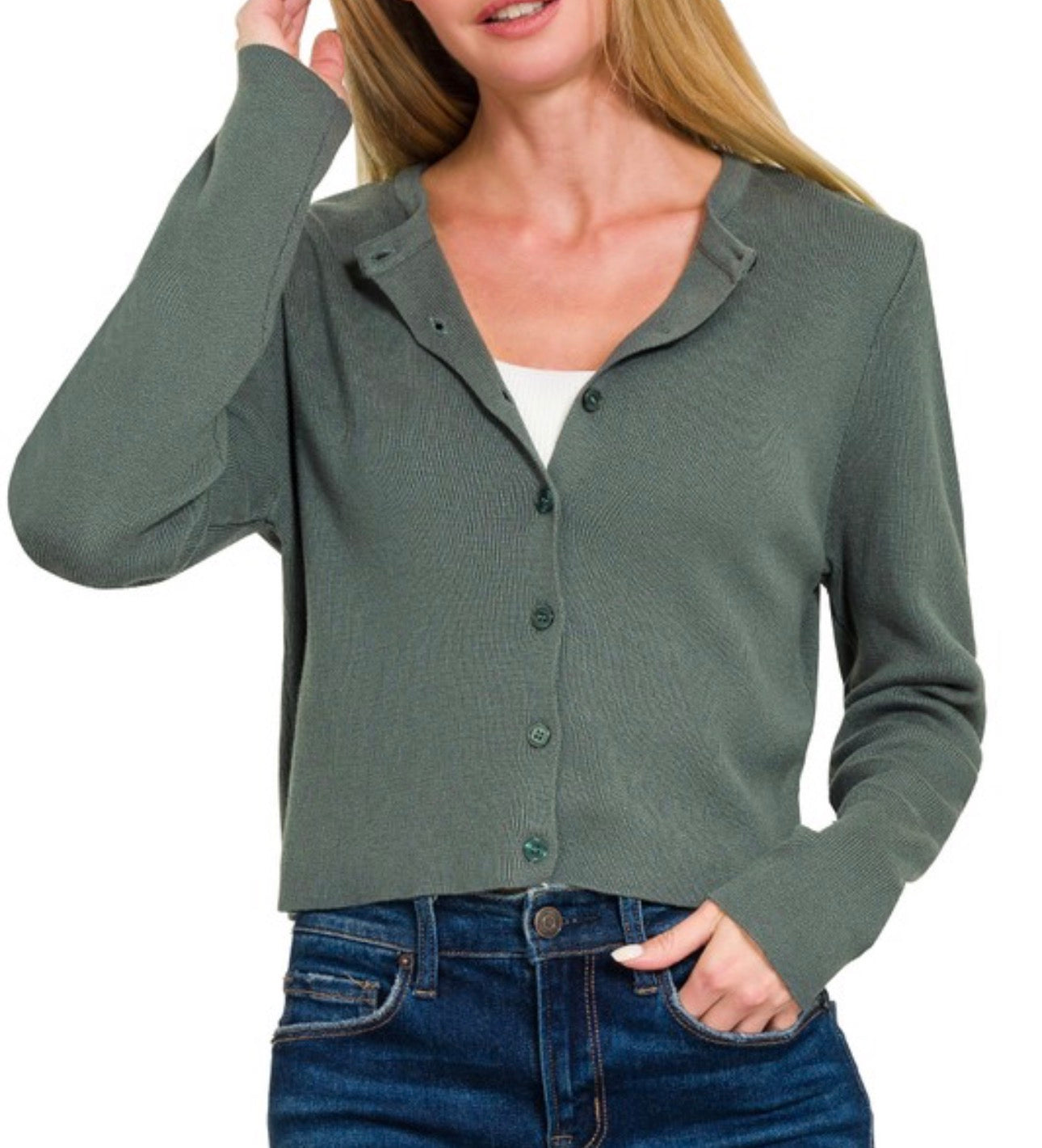 Mayee Cardigan (Ash Jade)