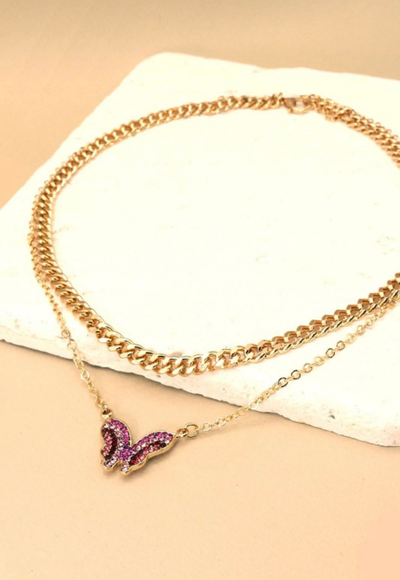 Butterfly Double Necklace