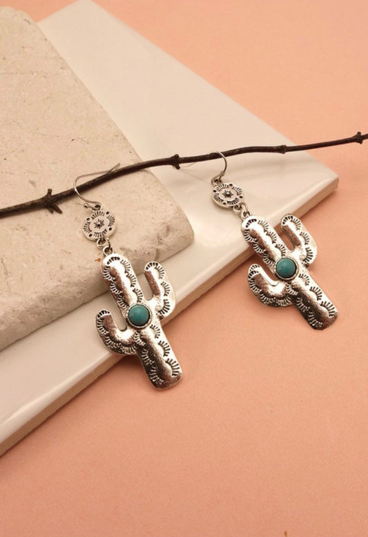 Cowgirl Cactus Earring