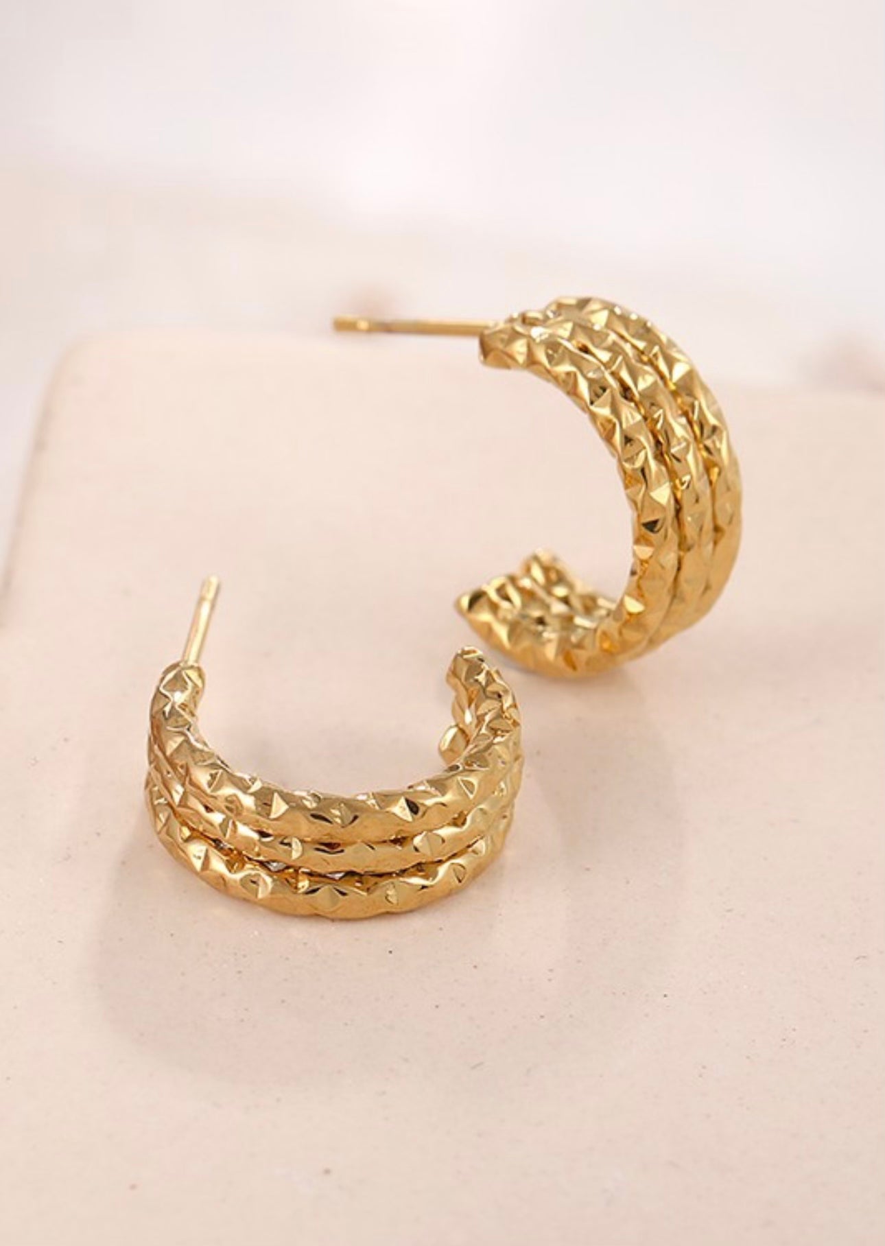 18K Stainless Steel Waterproof Hoops