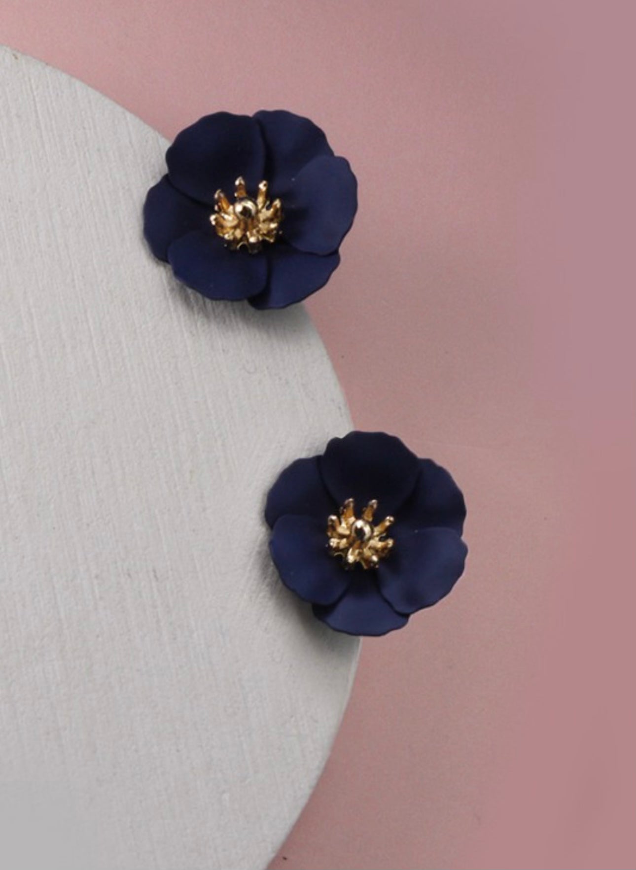 Matte Soft Flower Stud Earrings