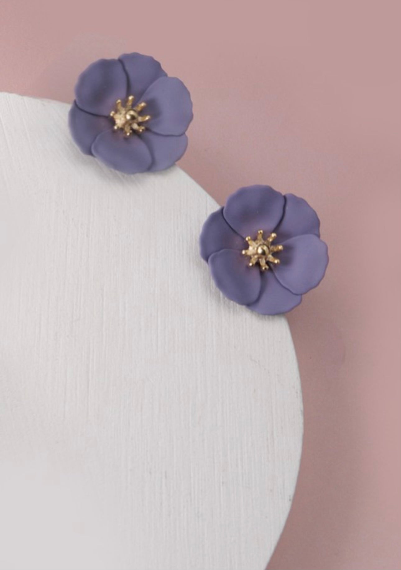 Matte Soft Flower Stud Earrings