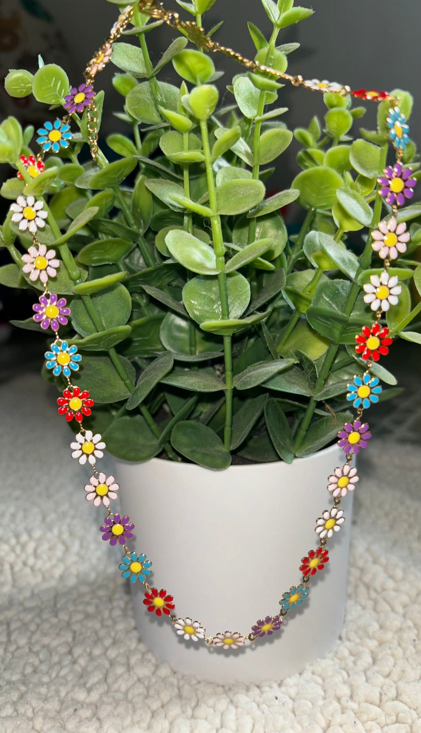 Multi Color Flower Necklace