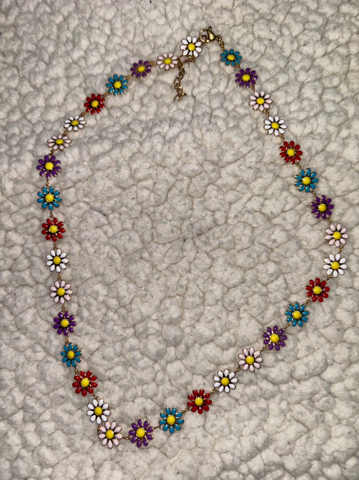 Multi Color Flower Necklace