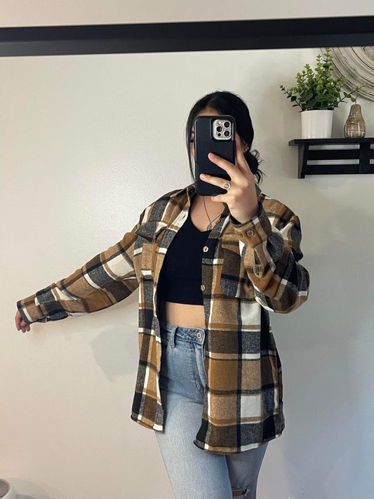 Almond Boyfriend Flannel