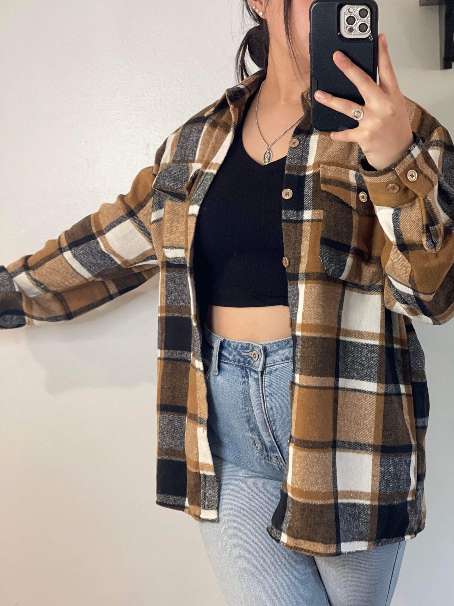 Almond Boyfriend Flannel